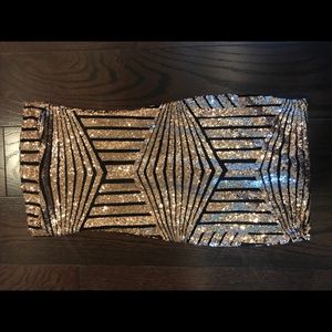 Black and gold dress